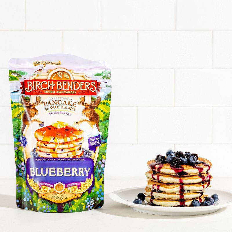 slide 3 of 3, Birch Benders Blueberry Pancake and Waffle Mix - 14oz, 14 oz