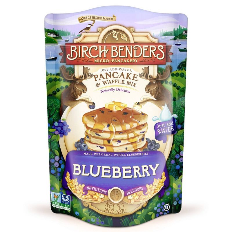 slide 1 of 1, Birch Benders Blueberry Pancake and Waffle Mix - 14oz, 14 oz