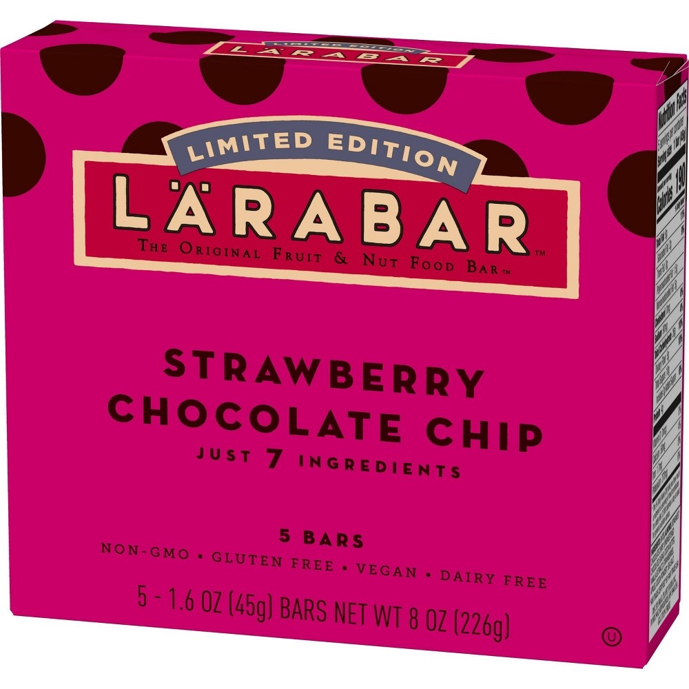 slide 3 of 3, Larabar Strawberry Chocolate Chip The Original Fruit & Nut Food Bars, 8 oz