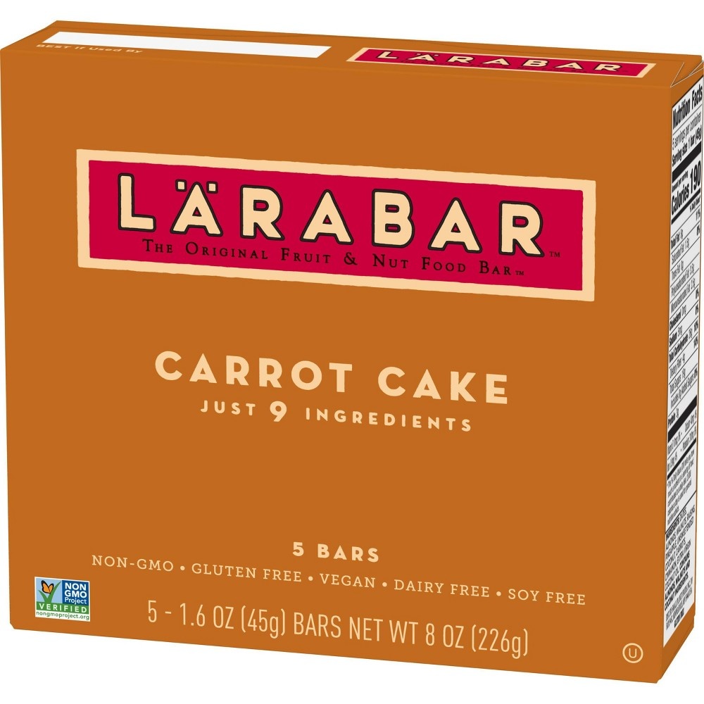 slide 4 of 4, Larabar Carrot Cake The Original Fruit & Nut Food Bars, 8 oz