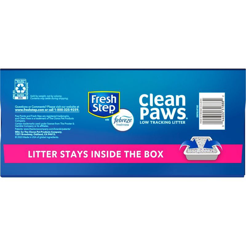 slide 14 of 14, Fresh Step Clean Paws Multi-Cat with the Power of Febreze Scented Clumping Cat Litter - 22.5lbs, 22.5 lb