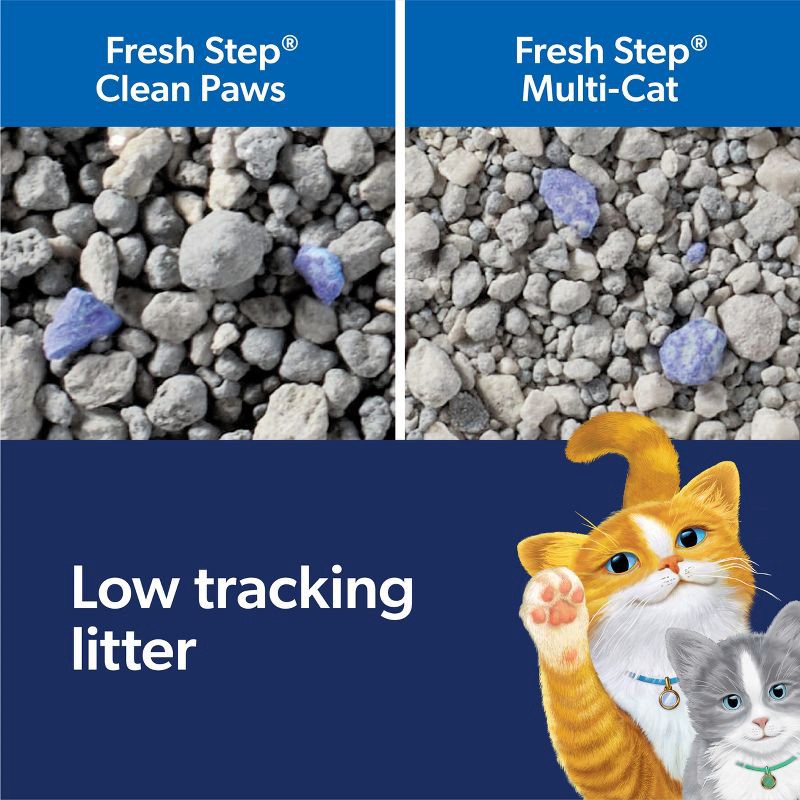 slide 5 of 16, Fresh Step Clean Paws Multi-Cat with the Power of Febreze Scented Clumping Cat Litter - 22.5lbs, 22.5 lb