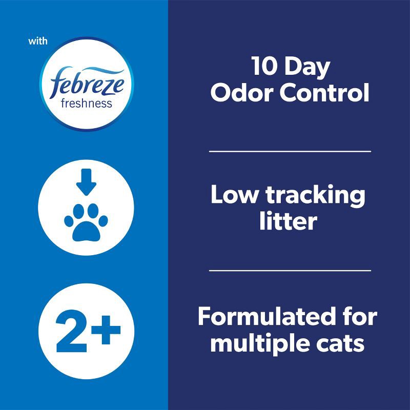 slide 9 of 14, Fresh Step Clean Paws Multi-Cat with the Power of Febreze Scented Clumping Cat Litter - 22.5lbs, 22.5 lb