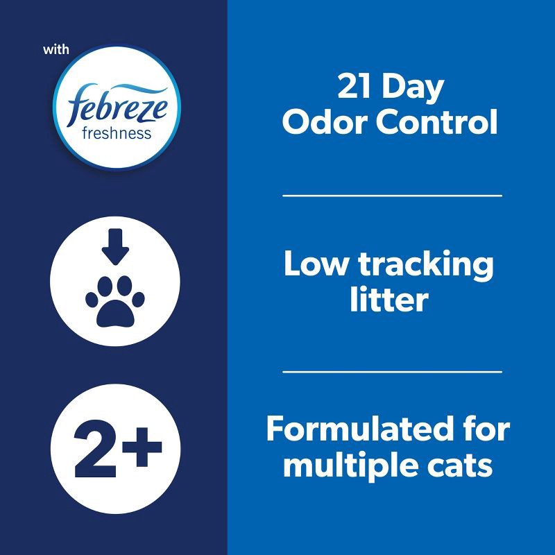 slide 10 of 16, Fresh Step Clean Paws Multi-Cat with the Power of Febreze Scented Clumping Cat Litter - 22.5lbs, 22.5 lb
