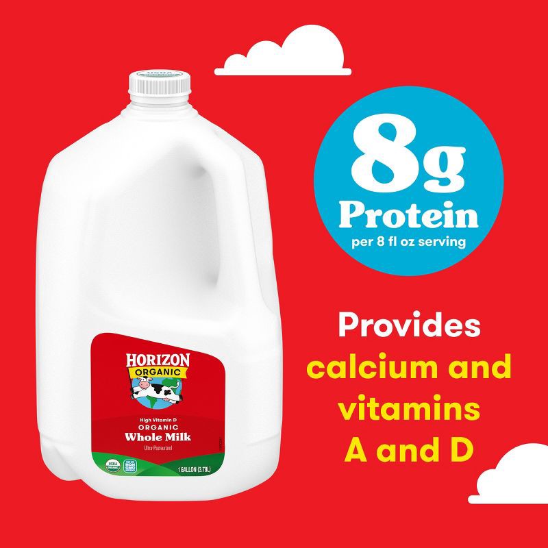 slide 7 of 12, Horizon Organic Whole High Vitamin D Milk - 1gal, 1 gal