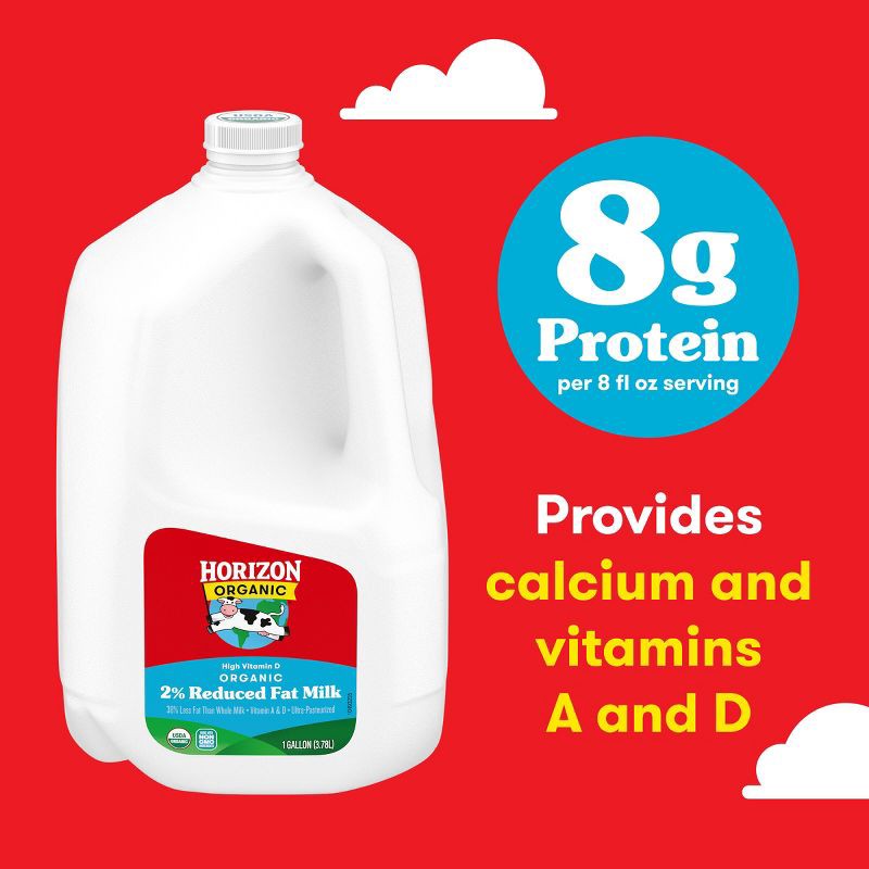 slide 7 of 12, Horizon Organic 2% Reduced Fat High Vitamin D Milk - 1gal, 1 gal