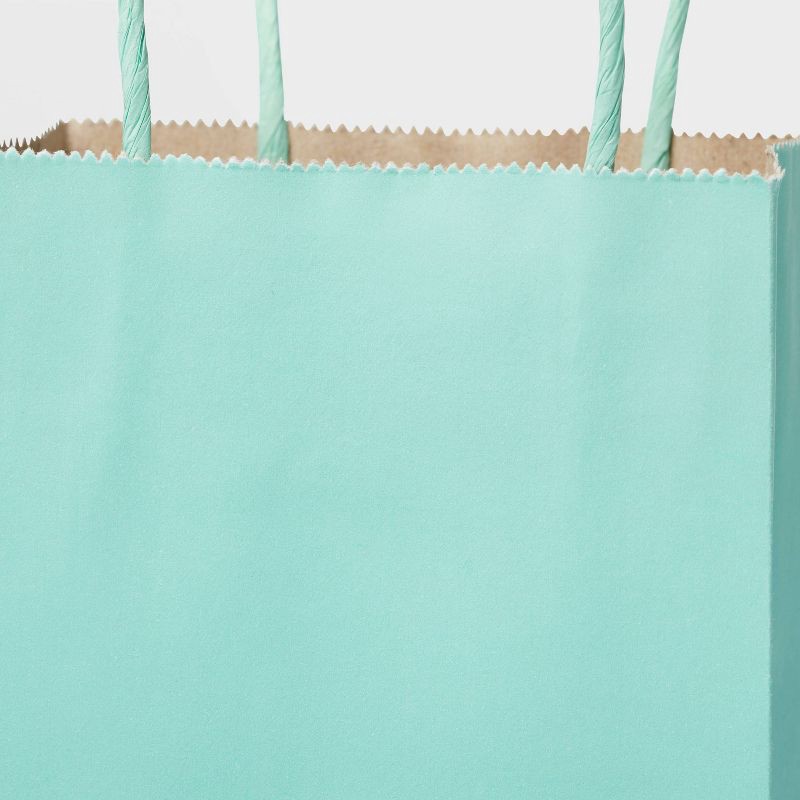 slide 2 of 2, 12ct Favor Tote Bag Aqua - Spritz™, 12 ct