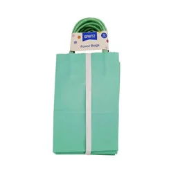 12ct Favor Tote Bag Aqua - Spritz™: Small Party Gift Bags, Solid Paper, Birthday Favor Bags, 8.25" x 5.25" x 3.25"