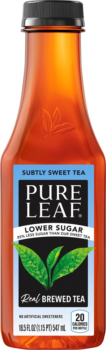 slide 2 of 4, Pure Leaf Lower Sugar Real Brewed Tea Subtly Sweet18.5 Fl Oz, 18.5 oz