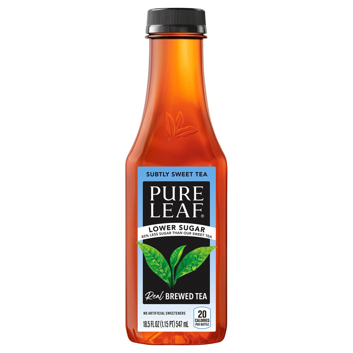slide 1 of 4, Pure Leaf Lower Sugar Real Brewed Tea Subtly Sweet18.5 Fl Oz, 18.5 oz