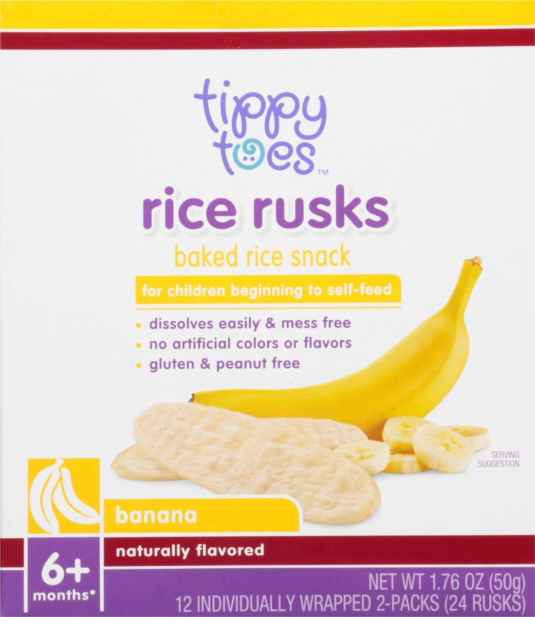 slide 6 of 9, Tippy Toes Toddler Snack Rice Rusk Ba, 1.67 oz