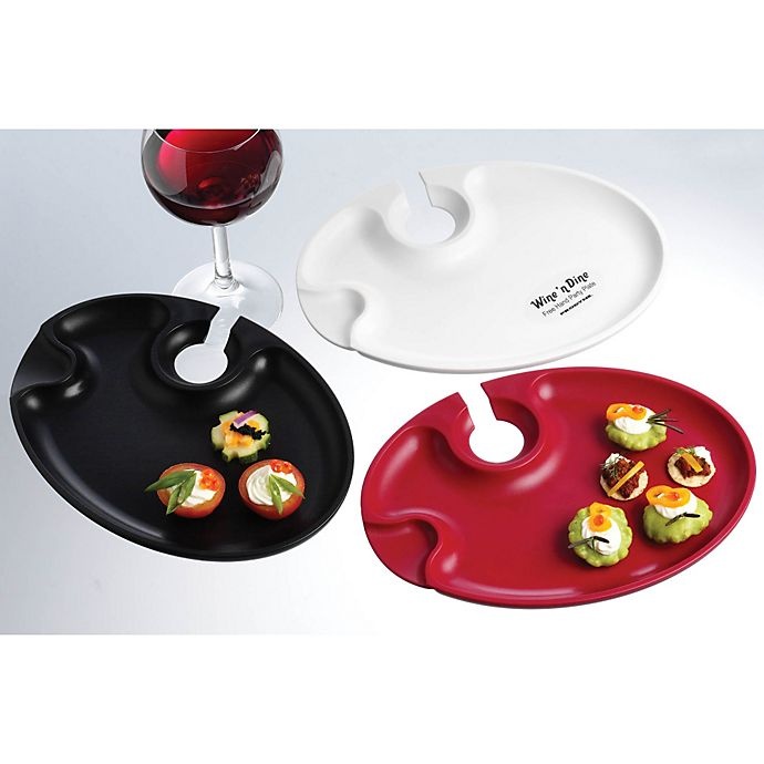 slide 2 of 2, Prodyne Wine'N Dine Party Plate - White, 1 ct