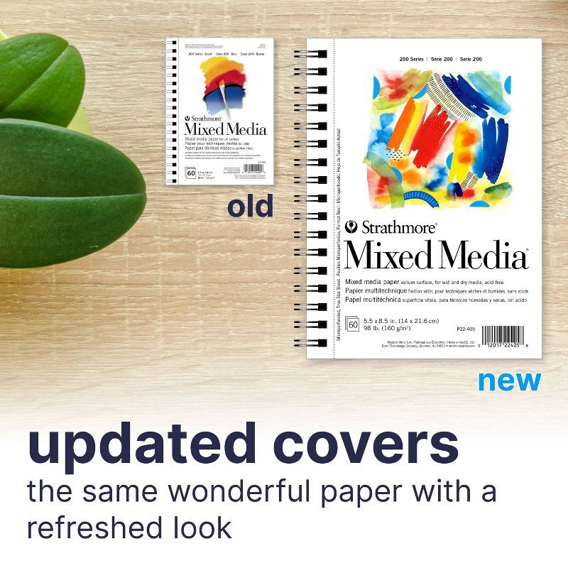 slide 3 of 5, Strathmore Mixed Media Pad 5.5"x8.5" 60 Sheet, 1 ct