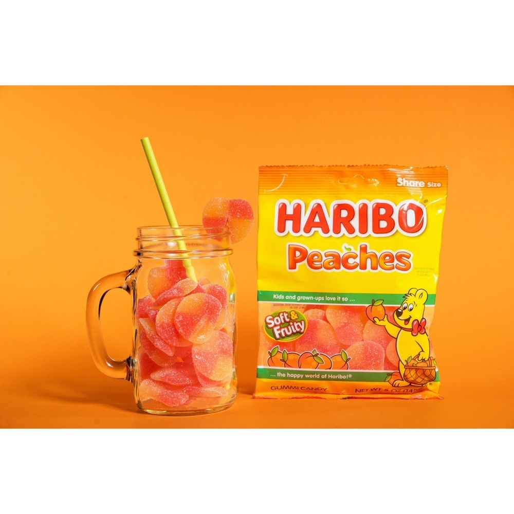 slide 2 of 4, HARIBO Peaches Gummi Candy - 8oz, 8 oz