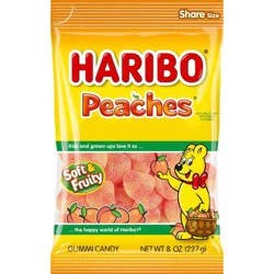 HARIBO Peaches Gummi Candy - 8oz
