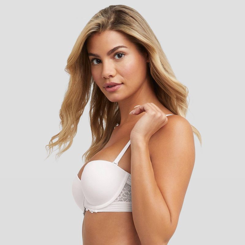 slide 4 of 9, Maidenform Women's Strapless Multiway Push-Up Bra SE1102 - White 38C: Convertible Strapless, Lightly Lined, Underwire, 1 ct