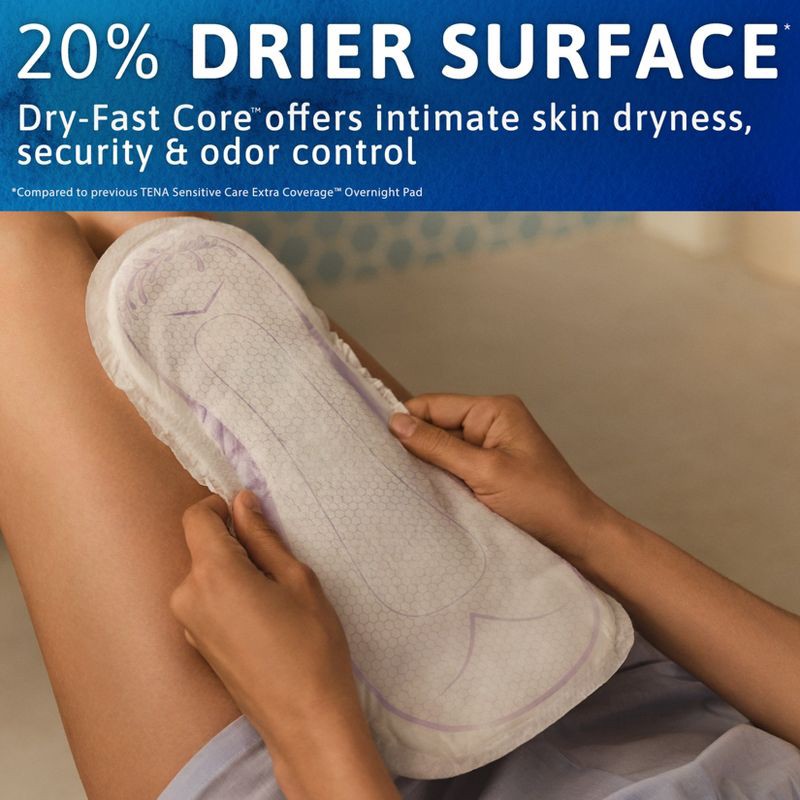 slide 3 of 11, TENA Sensitive Care Incontinence Pads for Women - Ultimate Absorbency - Extra Coverage - 45ct, 45 ct