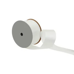 1.5"x9' Satin Gift Wrap Ribbon White - Spritz™