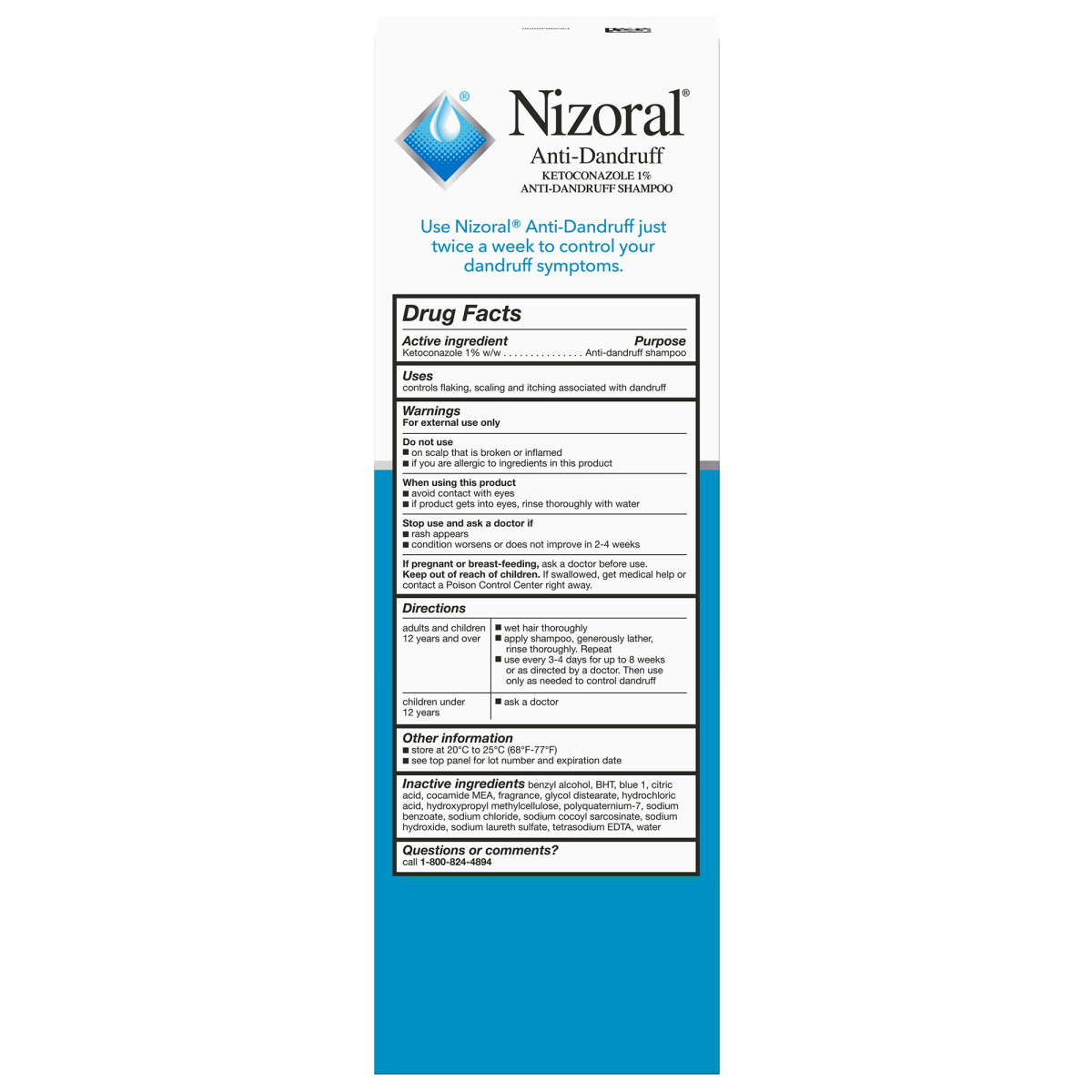 slide 2 of 2, Nizoral Anti-Dandruff Shampoo with 1% Ketoconazole, Clean Fresh Scent - 14 fl oz, 14 fl oz