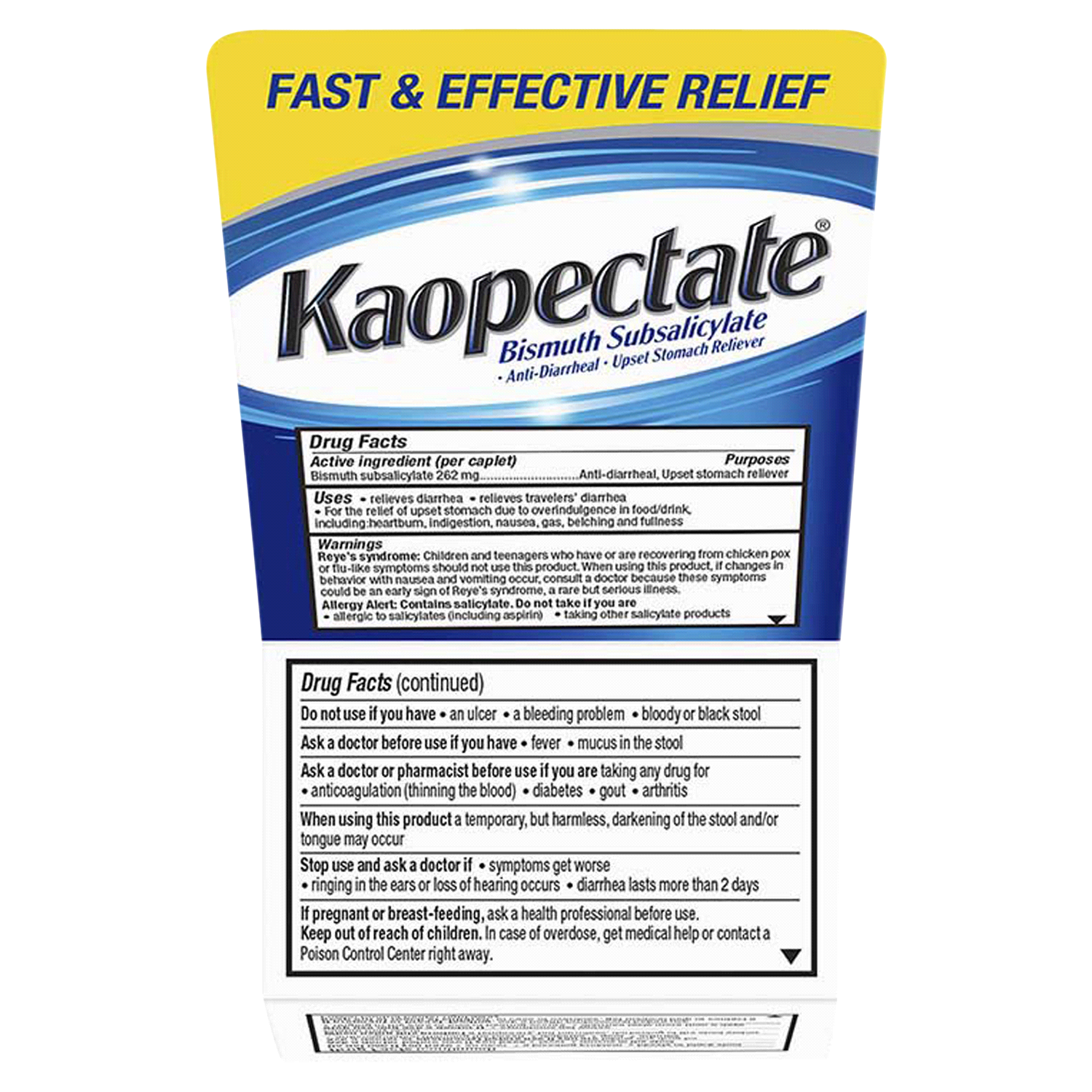 slide 5 of 5, Kaopectate Diarrhea & Upset Stomach 42 Caplets, 42 ct