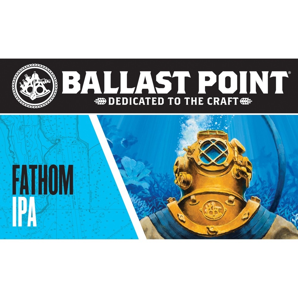 slide 3 of 3, Ballast Point Fathom IPA Beer, 6 ct, 12 fl oz