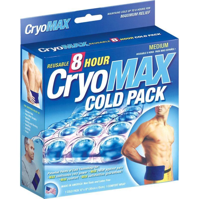 slide 3 of 6, Cryo-MAX 8 Hour Reusable Cold Therapy Ice Pack - Medium - 6" x 12", 1 ct
