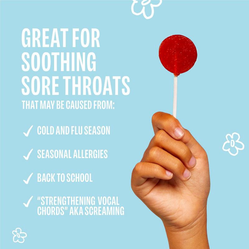 slide 6 of 8, The Eez Co. Lolleez Organic Throat Soothing Pops - Watermelon, Strawberry & Orange Mango - 15ct, 15 ct