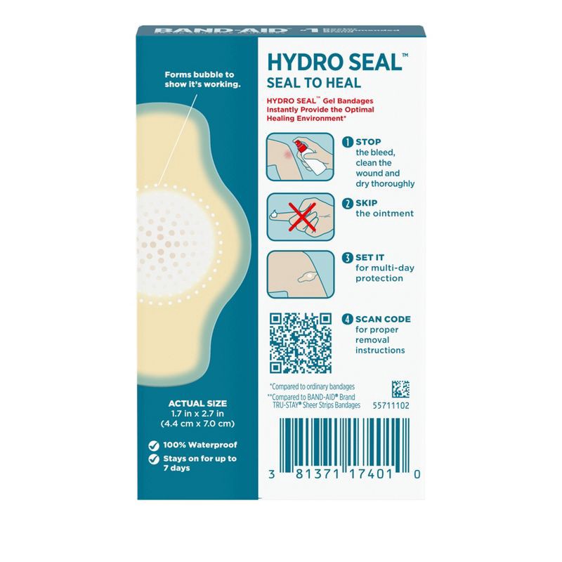 slide 2 of 7, Band-Aid Brand Hydro Seal Large All Purpose Adhesive Bandages- 6ct, 6 ct