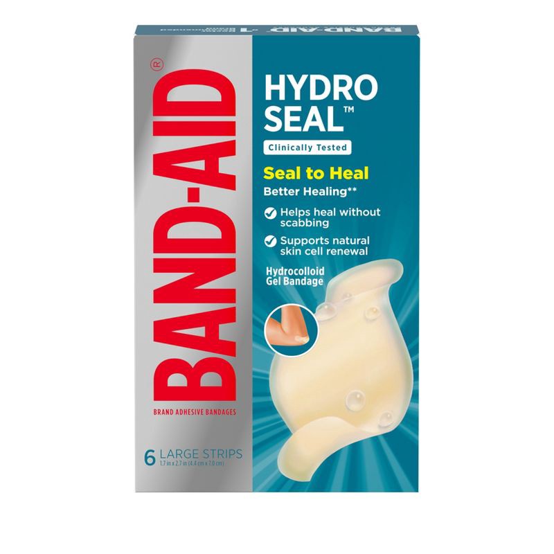 slide 3 of 7, Band-Aid Brand Hydro Seal Large All Purpose Adhesive Bandages- 6ct, 6 ct