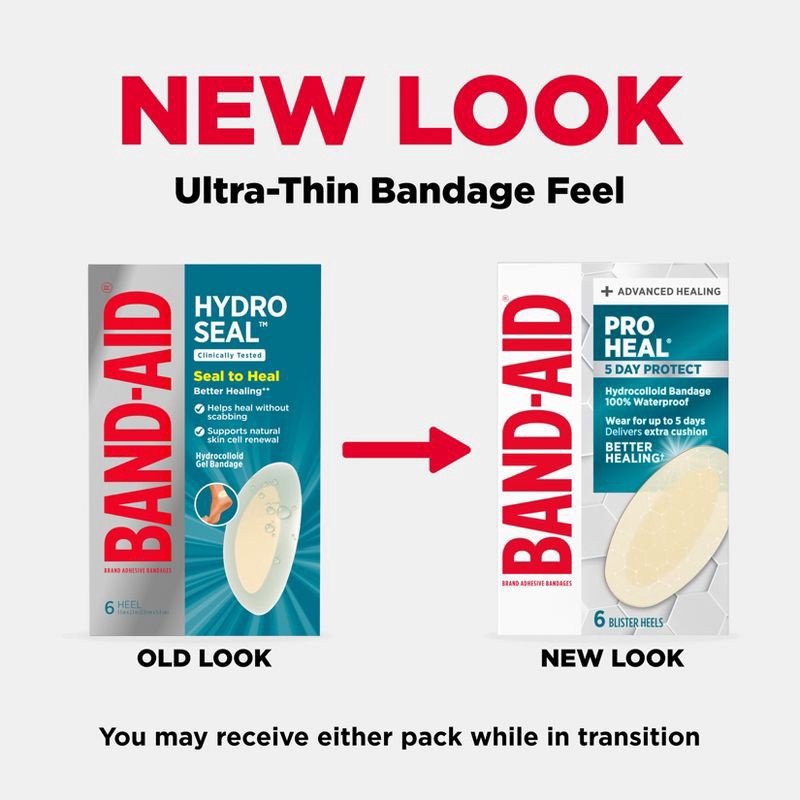 slide 2 of 9, Band-Aid Brand Hydro Seal Adhesive Bandages for Heel Blisters - 6ct, 6 ct