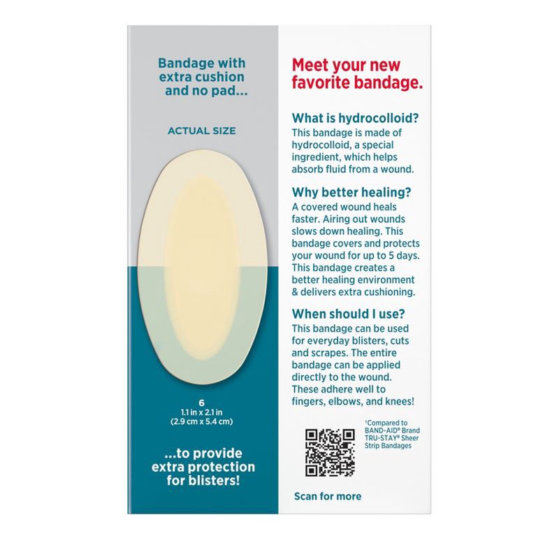 slide 7 of 9, Band-Aid Brand Hydro Seal Adhesive Bandages for Heel Blisters - 6ct, 6 ct