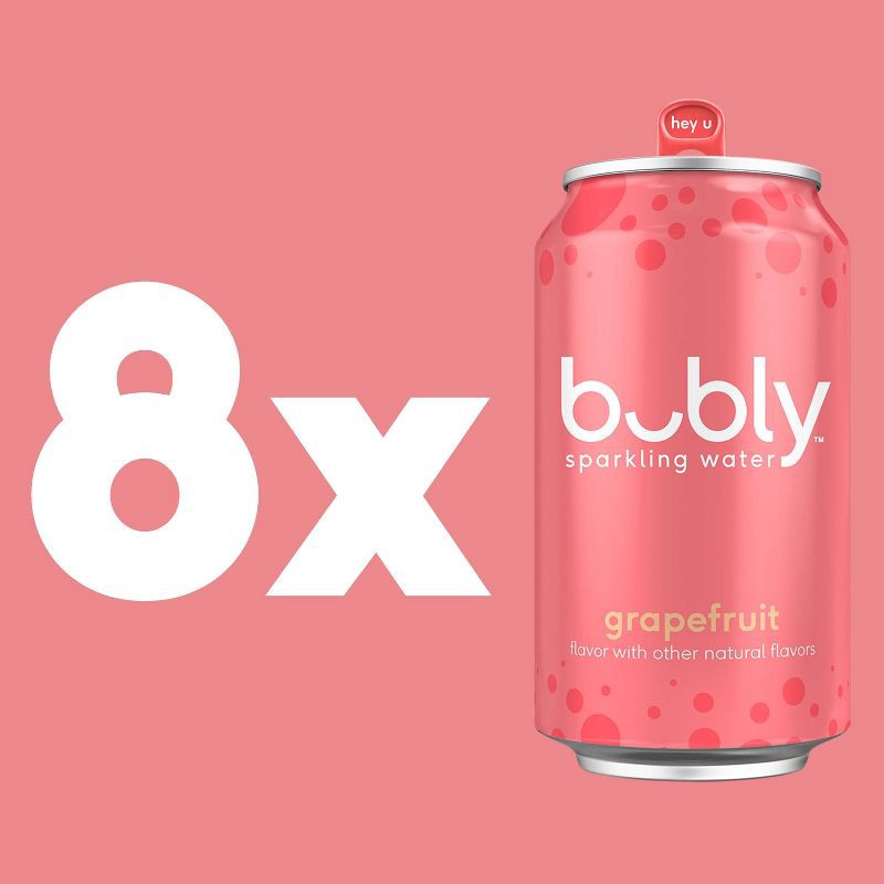 slide 2 of 7, bubly Grapefruit Sparkling Water - 8pk/12 fl oz Cans, 8 ct; 12 fl oz
