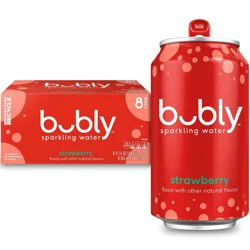 bubly Strawberry Sparkling Water - 8pk/12 fl oz Cans