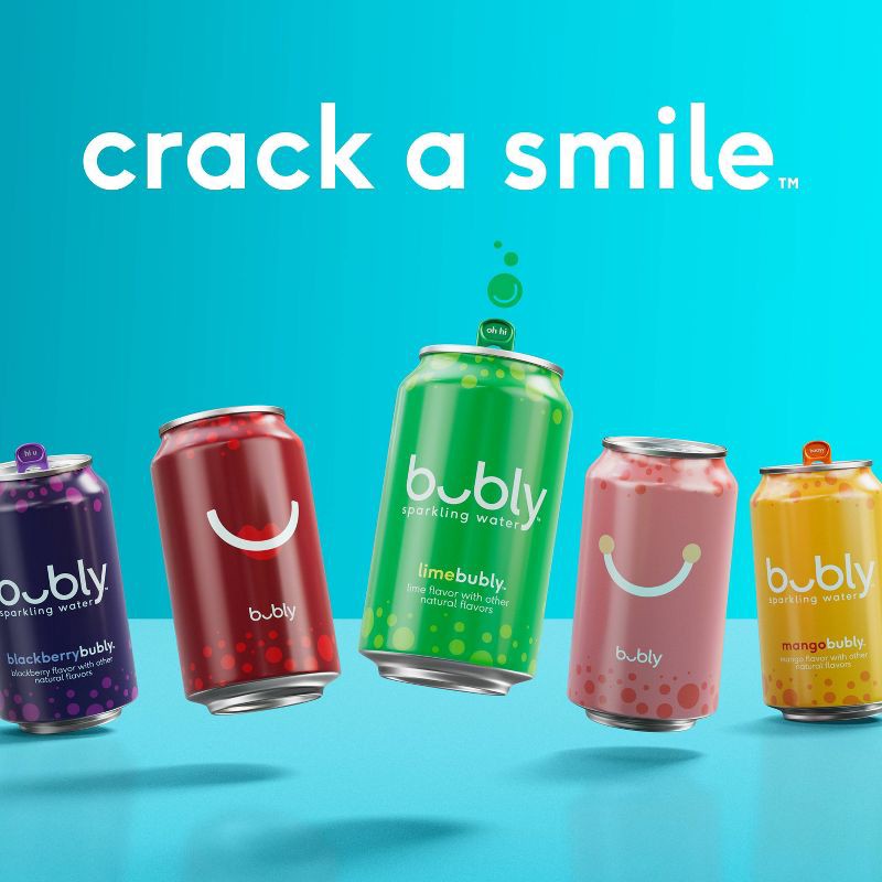 slide 6 of 7, bubly Cherry Sparkling Water - 8pk/12 fl oz Cans, 8 ct; 12 fl oz