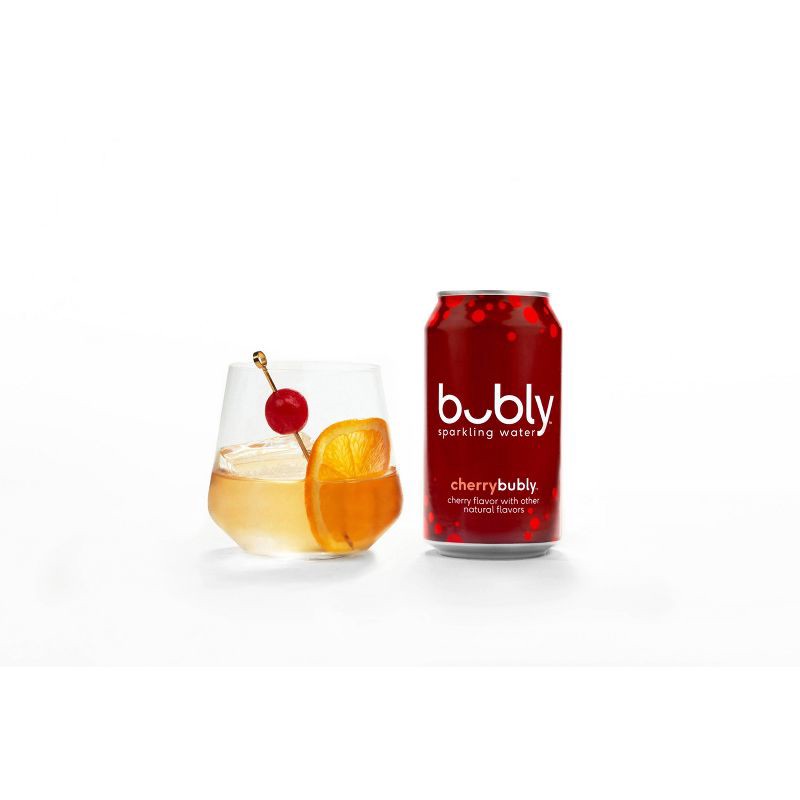 slide 7 of 7, bubly Cherry Sparkling Water - 8pk/12 fl oz Cans, 8 ct; 12 fl oz