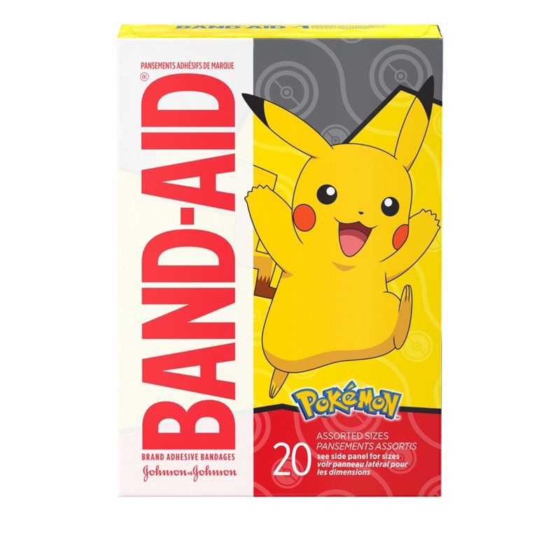 slide 2 of 8, Pokemon Band-Aid Brand Adhesive Bandages Pokémon - Assorted Sizes - 20ct, 20 ct