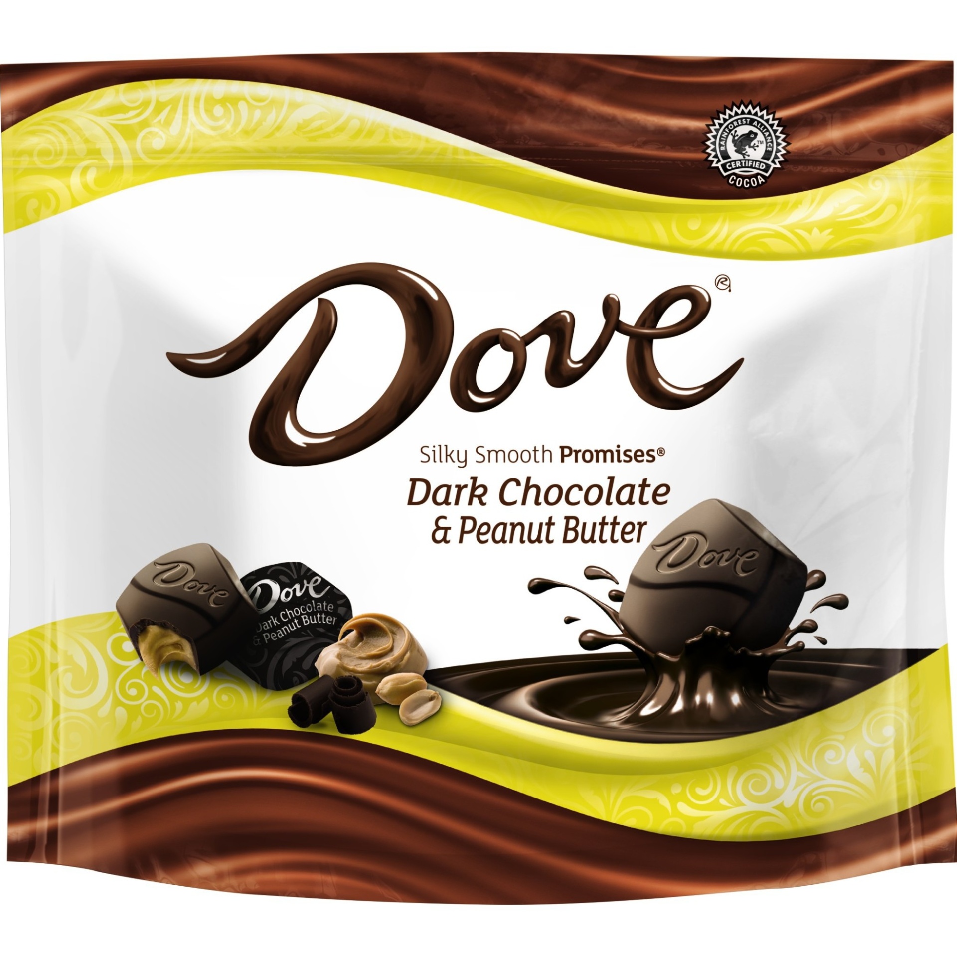 slide 1 of 5, Dove Chocolate Dove Promises Dark Chocolate & Peanut Butter Candies, 7.6 oz