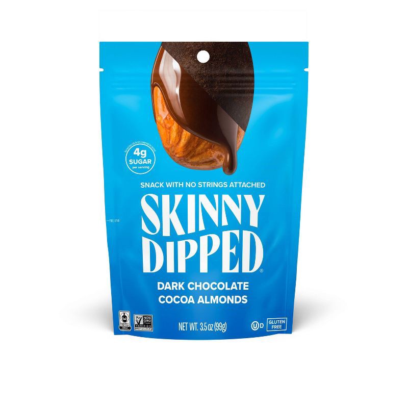 slide 1 of 7, SkinnyDipped Dark Chocolate Candy Cocoa Almonds - 3.5oz, 3.5 oz