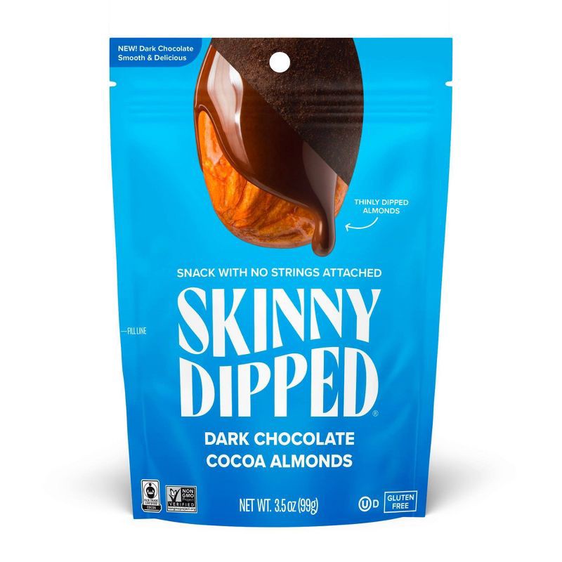 slide 1 of 10, SkinnyDipped Dark Chocolate Candy Cocoa Almonds - 3.5oz, 3.5 oz