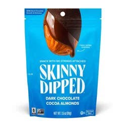 SkinnyDipped Dark Chocolate Candy Cocoa Almonds - 3.5oz