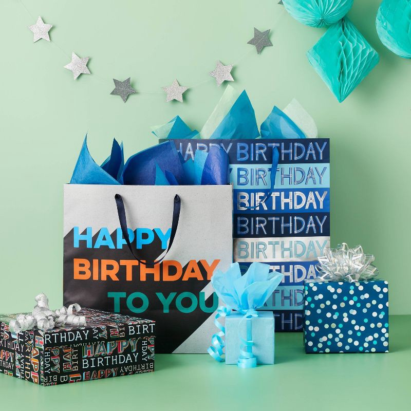 slide 2 of 3, Happy Birthday To You Large Gift Bag - Spritz™, 1 ct