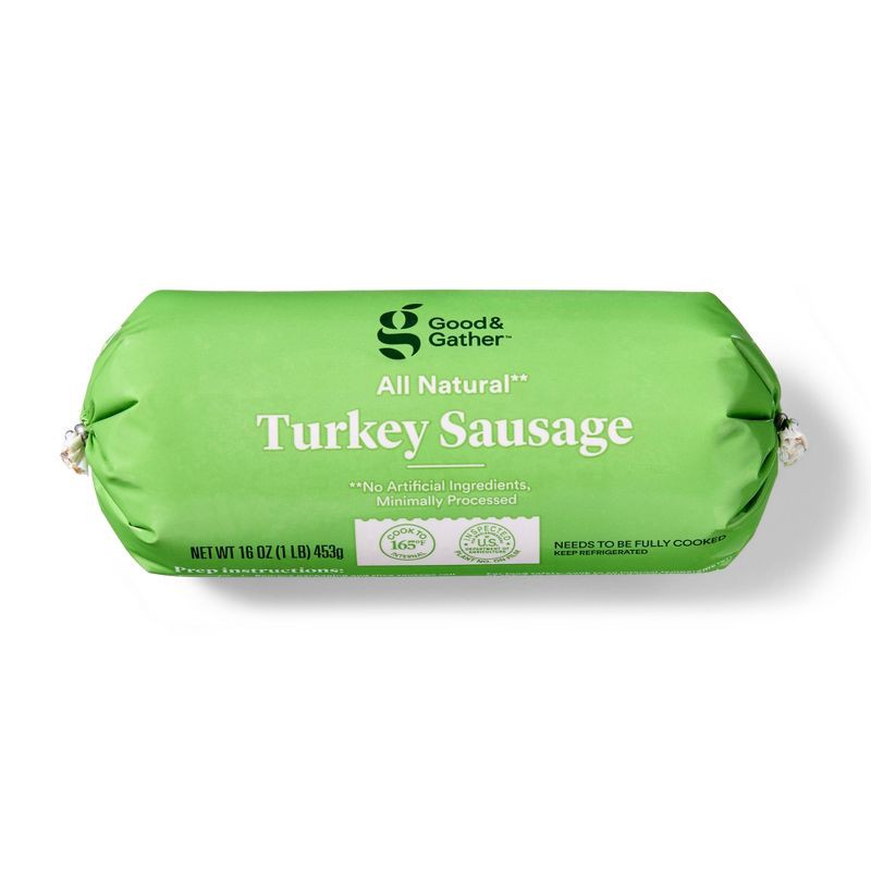 slide 1 of 6, All Turkey Sausage Roll - 16oz - Good & Gather: Gluten-Free, High Protein, 16 oz