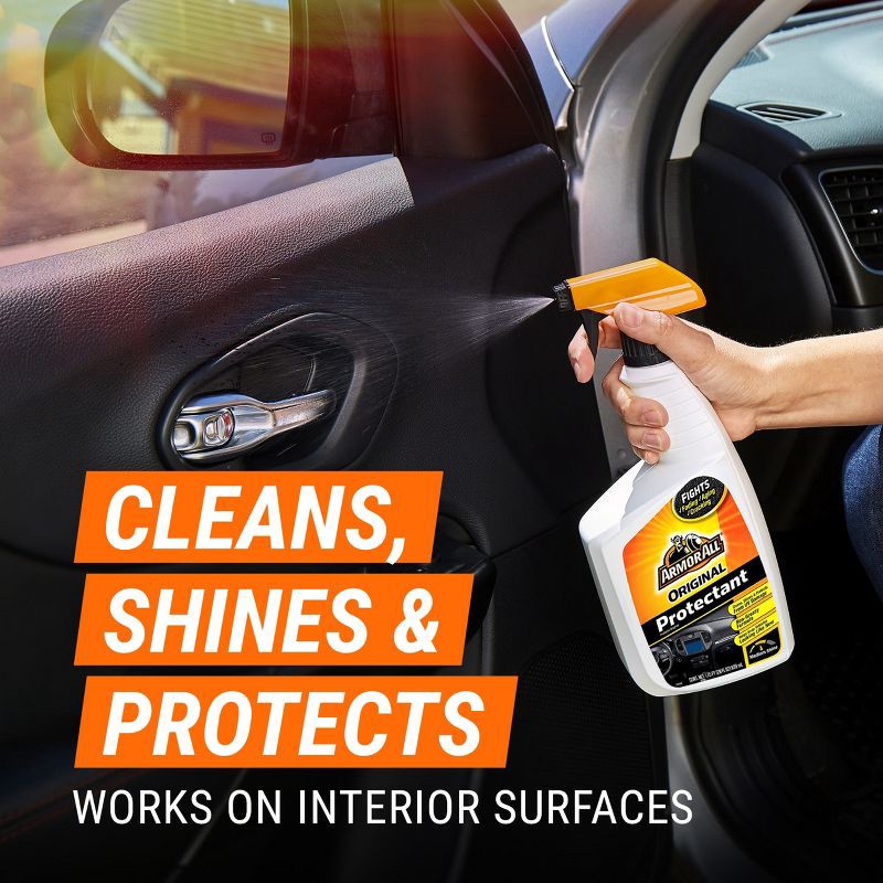 slide 3 of 9, Armor All 16oz Original Protectant Automotive Protector: Liquid Car Cleaner, Prevents Fading & Cracking, Scented Spray, 16 oz
