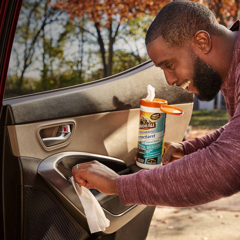slide 3 of 12, Armor All 25ct Protectant Wipes Tranquil Skies Automotive Protector: Car Cleaner, Prevents Fading & Cracking, No Water Needed, 25 ct