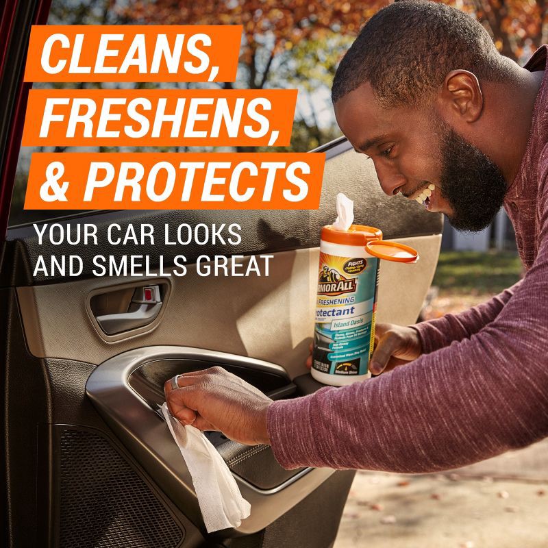 slide 6 of 12, Armor All 25ct Protectant Wipes Tranquil Skies Automotive Protector: Car Cleaner, Prevents Fading & Cracking, No Water Needed, 25 ct