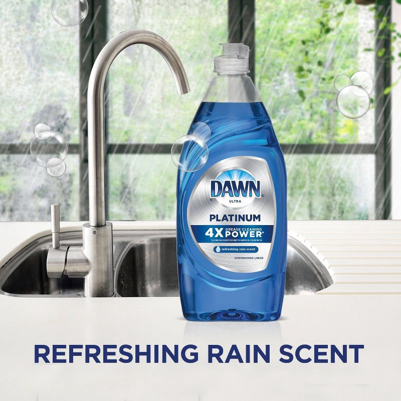 slide 8 of 10, Dawn Refreshing Rain Scent Platinum Dishwashing Liquid Dish Soap - 24 fl oz, 24 fl oz