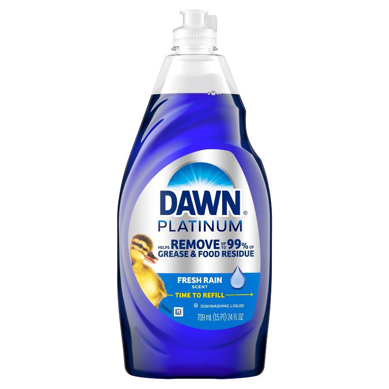 slide 9 of 10, Dawn Refreshing Rain Scent Platinum Dishwashing Liquid Dish Soap - 24 fl oz, 24 fl oz