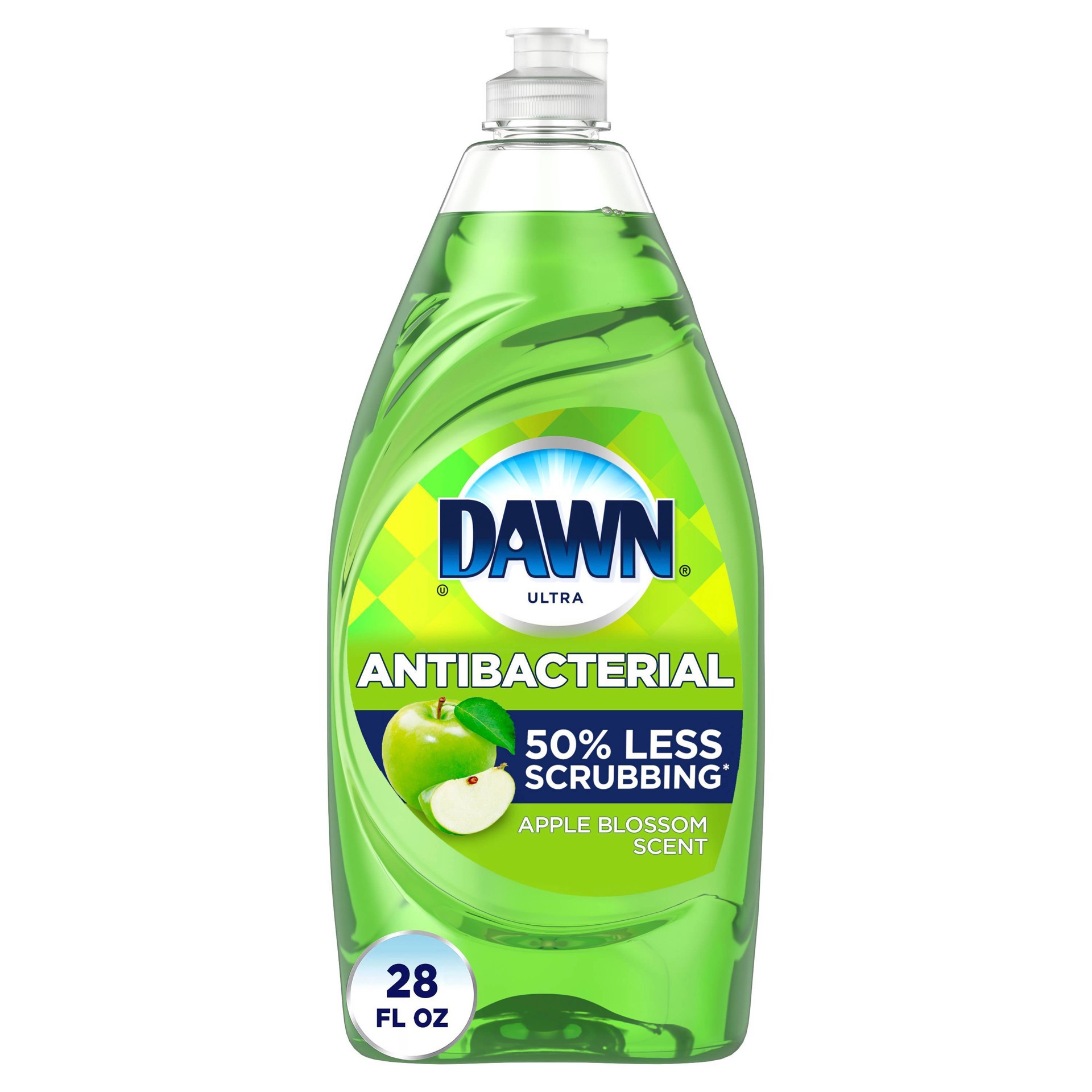 slide 1 of 5, Dawn Ultra Antibacterial Dishwashing Liquid Dish Soap, Apple Blossom Scent - 28 fl oz, 28 fl oz