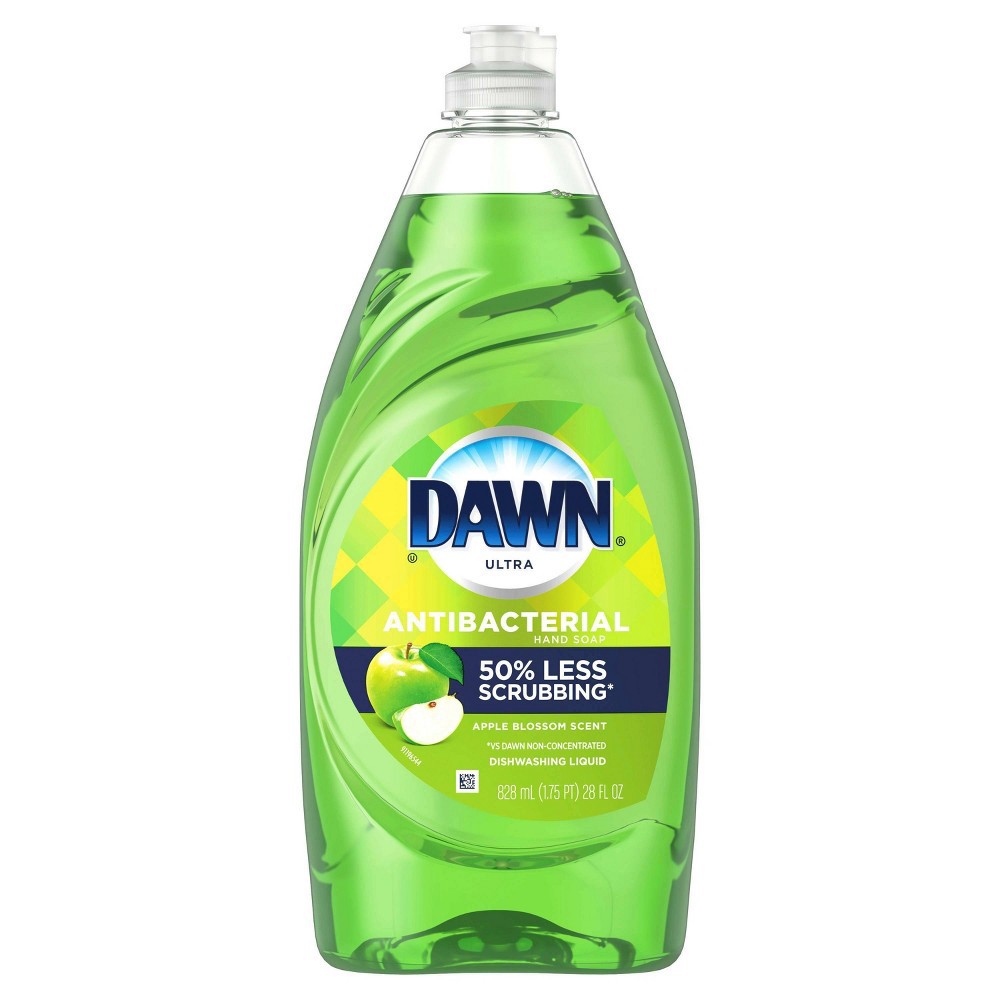 slide 2 of 5, Dawn Ultra Antibacterial Dishwashing Liquid Dish Soap, Apple Blossom Scent - 28 fl oz, 28 fl oz