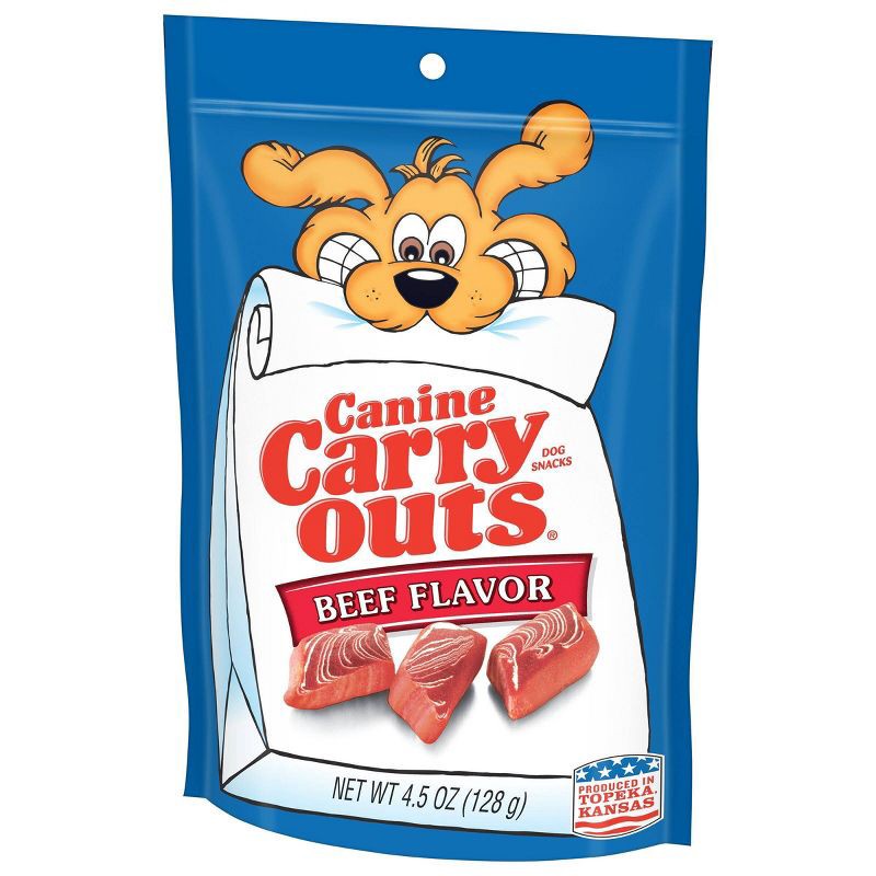 slide 5 of 5, Canine Carry Outs Beef Dry Chewy Dog Treats - 4.5oz, 4.5 oz